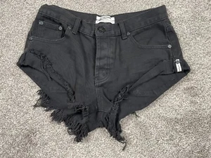 One x One Teaspoon Shorts Womens 25 Cut Off Denim Button Fly Daisy Dukes Boho - Picture 1 of 9