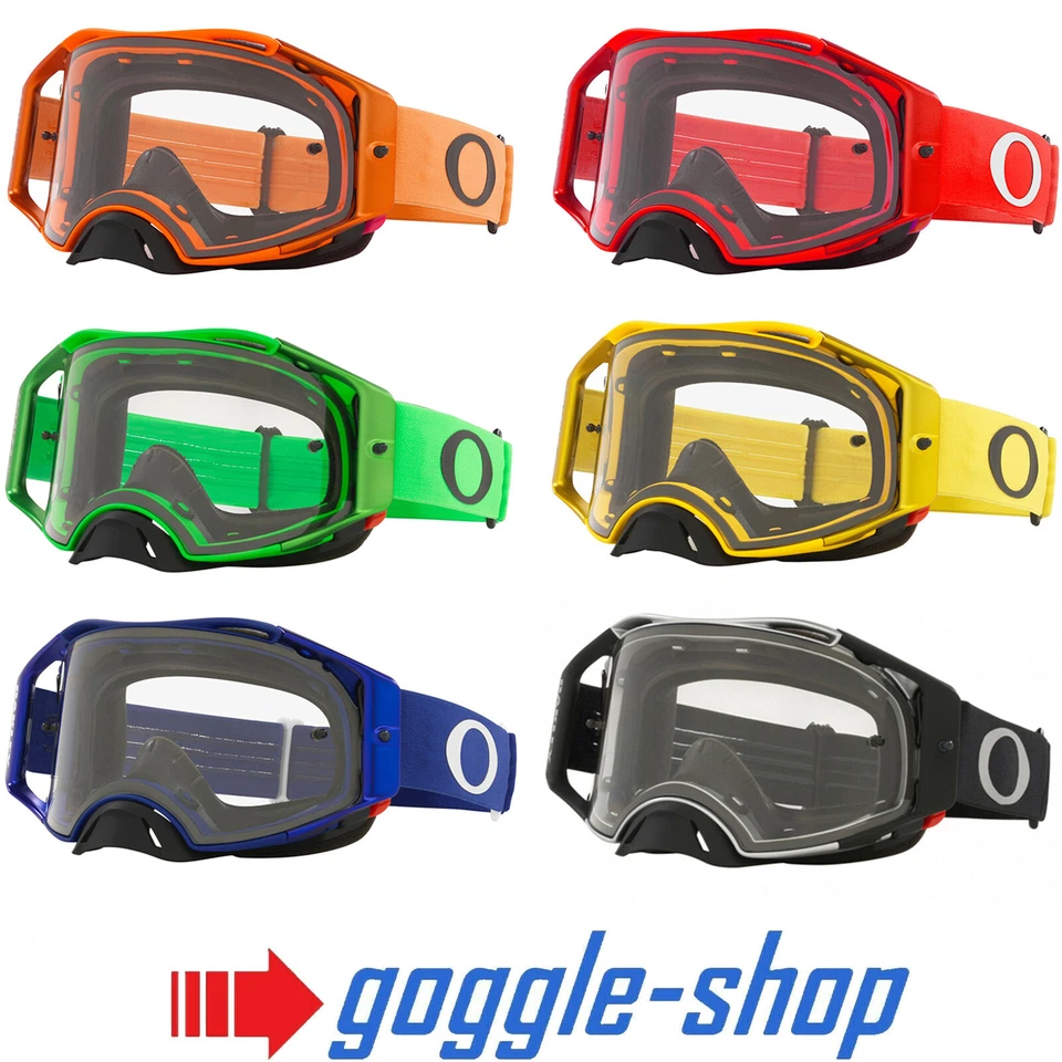 2023 Oakley AIRBRAKE Motocross MX Occhiali Moto Enduro MTB - Lente Trasparente - Immagine 1 di 1