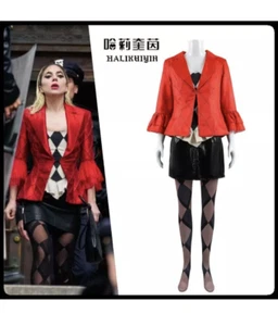 Movie Joker 2 Cosplay Costume Adult Women 2XL Red Outfit Harley Quinn Halloween - Picture 1 of 7