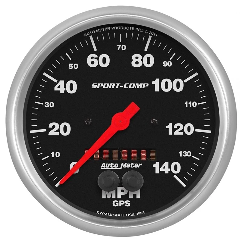 AutoMeter 3983 5 in. GPS Speedometer, 0-140 MPH, Sport Comp, Black - Image 1 of 1