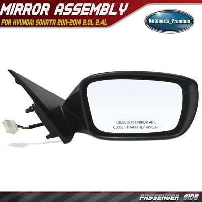 Espejo retrovisor eléctrico pasajero derecho con intermitente térmico para Hyundai Sonata 2011-2014 Foto 1 de 4