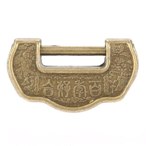 Chinese Vintage Padlock Antique Style Lock Key For Jewelry Box Drawer Cabinets - Picture 1 of 10