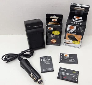 Lot of 3 - Casio NP-20 Lithium Rechargeable Batteries & Charger - Picture 1 of 3