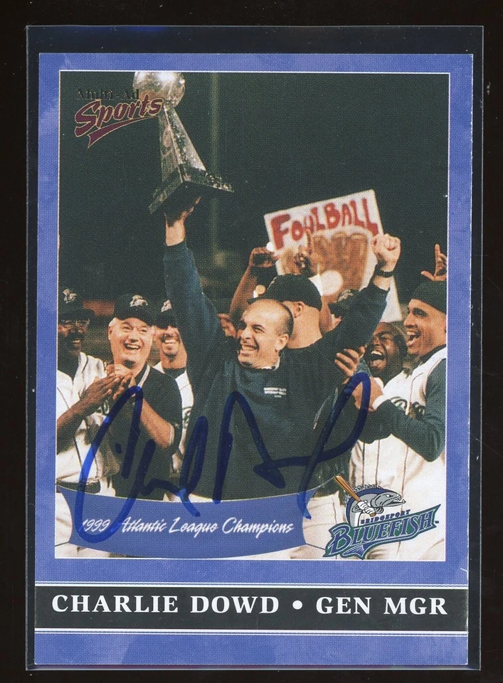 2000 Bridgeport Bluefish CHARLIE DOWD Signed Card autograph AUTO ATLANTIC LEAGUE - Image 1 of 1