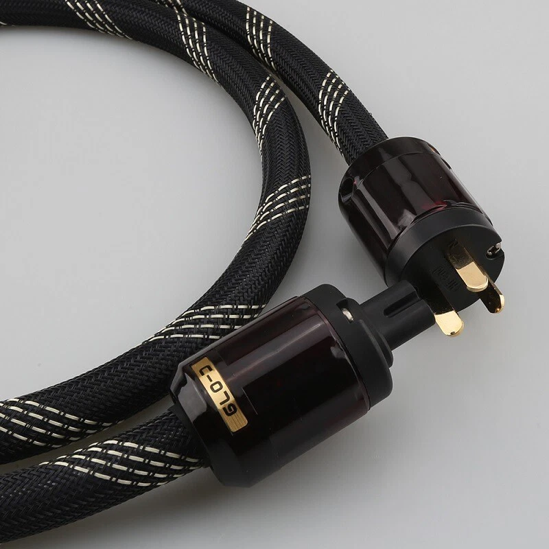P103 HIFI Aduio Pure copper US AU EU Power Cord Audiophile Figure 8 IEC C7 Cable - Image 1 of 4
