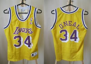 BOYS Los Angeles Lakers #34 O'Neal Sz L Champion jersey shirt Basketball maillot