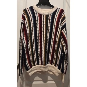 Vtg Structure sweater men sz L Coogi style textured 100% cotton  - Picture 1 of 4
