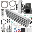 Universal Turbo T3  T4 T04e Flange Bov Pipe Oil Line Wastegate Turbocharger Kits