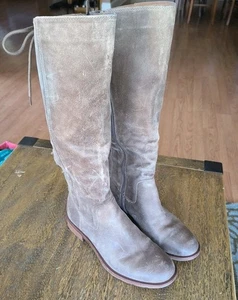 Sofft Größe 8 hoch Schnürstiefel Reißverschluss Leder hellbraun niedriger Absatz - Bild 1 von 9