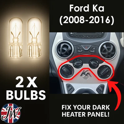 Ford Ka (2008-2016) climate control panel lighting replacement bulbs - Image 1 of 4