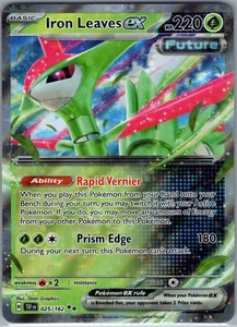 Iron Leaves ex 025/162 - Pokemon TCG SV05: Temporal Forces - Double Rare (NM) - Picture 1 of 2