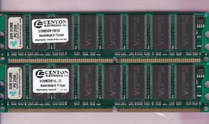1GB 2x512MB PC-2100 KRETON CENTON 512MBDDR DDR-266 Ram Memory Kit DDR1 DIMM - Picture 1 of 2