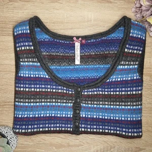 White Stuff Jumper Size 14 Knit Cashmere Angora Lambswool Fair Isle Cable Knit - Picture 1 of 12