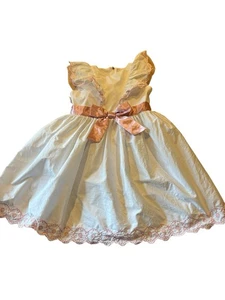 American Girl Bitty Baby Happy Birthday Outfit White Eyelet Dress Size 5 Spring - Picture 1 of 10