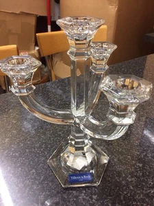 Candelabro portacandele Villeroy & Boch Opera cristallo piombo 4 bracci raro! - Foto 1 di 5