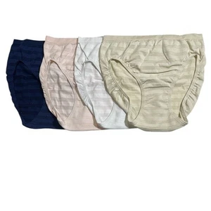 Jockey~Set of 4~Matte & Shine Hi-Cut Briefs Size 7~A502713~Sandy Shimmer 10975 - Picture 1 of 2