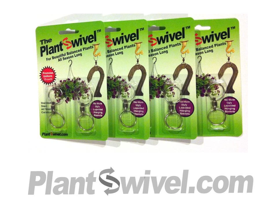 Plantswivel Hanging Basket Plant Swivel Hook Hanger - Brown (2 Pack)