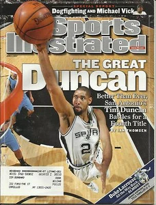 JUNE 2007 SPORTS ILLUSTRATED SAN ANTONIO SPURS TIM DUNCAN MICHAEL VICK DUKE LAX - Picture 1 of 1