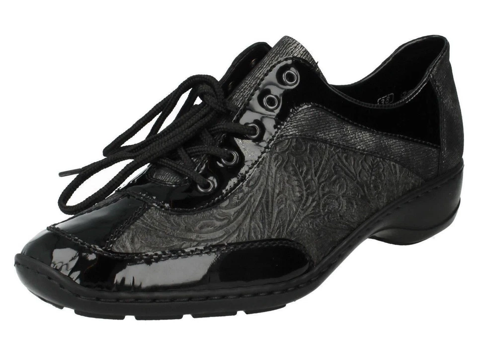 Ladies Rieker Lace Up Casual Shoes 58312-00 - Image 1 of 1