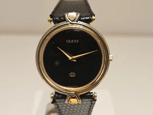 VINTAGE LUXURY SWISS MEN'S LADIES TWO TONE GOLD PLATED QUARTZ WATCH "GUCCI" 4500 - Picture 1 of 10