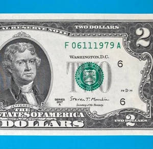 June 11, 1979 / 6 November 1979 (F 06111979 A) BIRTHDAY $2 Two Dollar Bill *UNC* - Picture 1 of 4