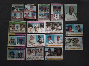 1970 1971 1972-78 Topps Aaron Bench Ryan Stargell Brock HOF Baseball Lot 15 - Picture 1 of 5