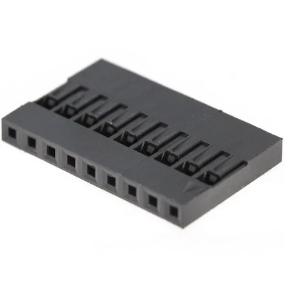 [10x] Carcasa de conector de cabezal de pasador de puente de cable Dupont - 1x9 - macho / hembra Foto 1 de 4