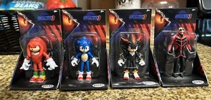 Sonic The Hedgehog 3 Movie 2.5” Figure Complete Set Of 4 Jakks Shadow KNUCKLES  - Picture 1 of 3