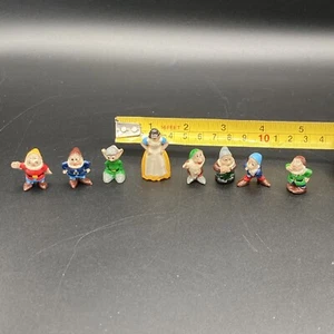 Disneykins Snow White Seven Dwarfs Marx 1960s complete set no boxes - Picture 1 of 22