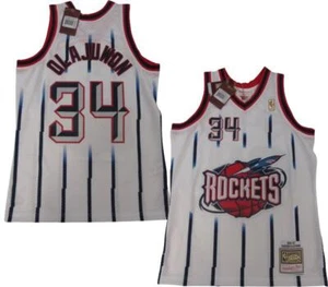 New 96-97 Hakeem Olajuwon #34 Rockets Mens Mitchell & Ness Swingman Jersey $135 - Picture 1 of 12