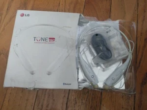 LG LGHBS-750-ACUSWHK Tone Pro Wireless-Bluetooth- Stereo-Headset-White-Neckband. - Picture 1 of 5