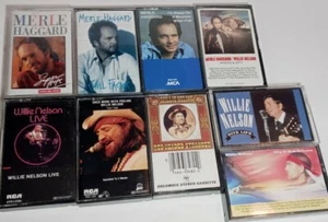 Willie Nelson & Merle Haggard 7 Cassette Tape Collection - Imagen 1 de 4