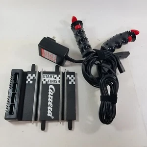 Carrera Start Finish Dual Power Slot Car Track w Controllers and Plug - Picture 1 of 13