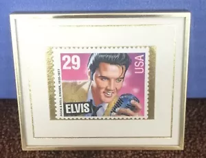 1993 Elvis Presley Hanford Heirlooms edizione limitata 3219/20.000 francobollo incorniciato - Foto 1 di 4