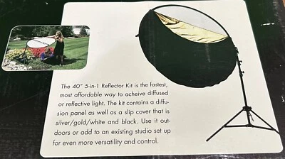 Westcott 40" 5 in 1 Reflector with 7.5' Light Stand & Reflector Arm & DVD - Image 1 of 4