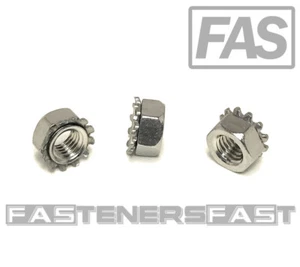 (25) M5-.80 Stainless Steel K Lock Keps Lock Nuts (K-Loc) Metric Lock Nuts A2 - Picture 1 of 5
