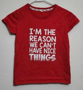Boys Size 8-9 Short-Sleeve T-Shirt "I'm The Reason We Can't Have Nice Things" - Picture 1 of 2