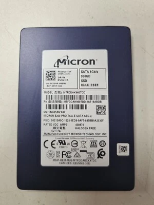 MICRON 2.5" 960GB 6GBPS MU SATA SSD DRIVE - MTFDDAK960TDD - Image 1 of 2