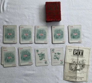 Antiguo juego de cartas coleccionable “Pit” Bull & Bear, Parker c.1904 - Imagen 1 de 22