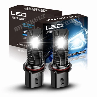 For Mazda MPV 1989-1995 9007 HB5 2x 6000K LED Headlight Bulb High Low Beam - Image 1 of 4