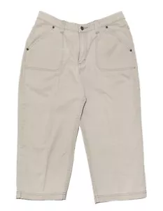 Riders, Khaki Cropped Pants with Jean Stitching, size 14 - Picture 1 of 5