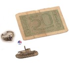 German armored force WW2 Set Tank pendant WWII Ring Banknote badge Berlin Army