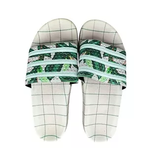 ADIDAS Adilette Slide Floral Anthropologie And Farm Rio Style Flowers Sandal - Picture 1 of 12