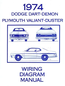 74 PLYMOUTH DUSTER/DARDO 1974 DIAGRAMA DE CABLEADO - Imagen 1 de 1