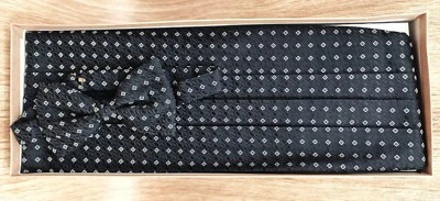 Bow Tie and Cummerbund Boxed Handsome Set by Joseph Abboud - Black and Silver - Image 1 of 4
