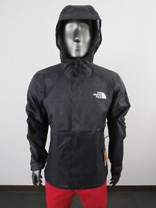 Mens The North Face Venture 2 Dryvent Waterproof Hooded Rain Jacket Black White