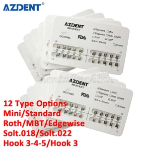 AZDENT Dental Orthodontic Ultrathin Mini/Standard Metal Bracket Braces Hook 345 - Picture 1 of 81