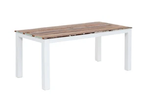 Esstisch 180x90 weiß recyceltes Holz bunt Holztisch Unikat Esszimmer Perth Möbel - Bild 1 von 4