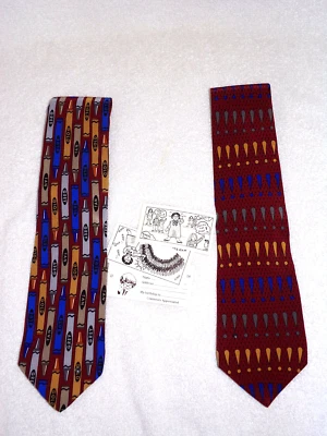 Lote de 2 corbatas Vicky Davis para hombre 100 % seda nuevas con etiquetas t14 Foto 1 de 4