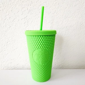 Starbucks Halloween 2021 Neon Green Studded Cold Cup Tumbler 16 oz - Bild 1 von 4